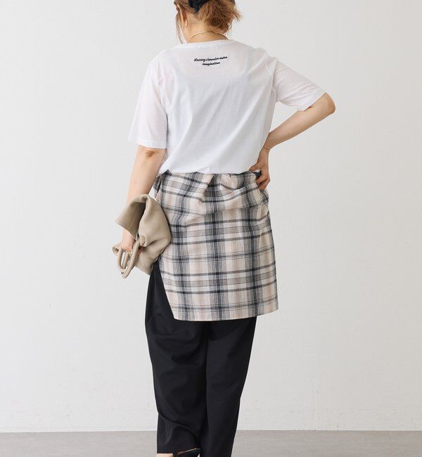  「シルケットロゴプリント&times;刺繍Tシャツ」|プルオーバー|
