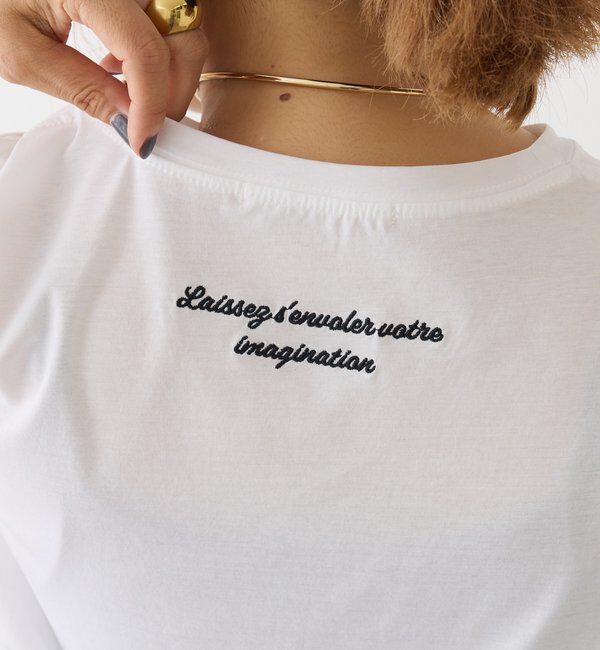  「シルケットロゴプリント&times;刺繍Tシャツ」|プルオーバー|