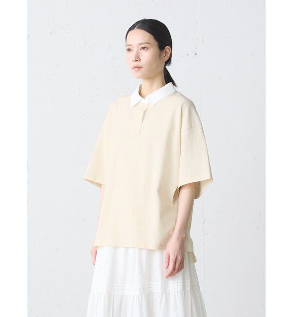 MidiUmi「MidiUmi ワイドポロシャツプルオーバー」|Tシャツ・カットソー|