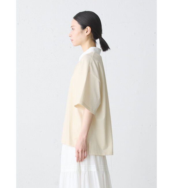 MidiUmi「MidiUmi ワイドポロシャツプルオーバー」|Tシャツ・カットソー|
