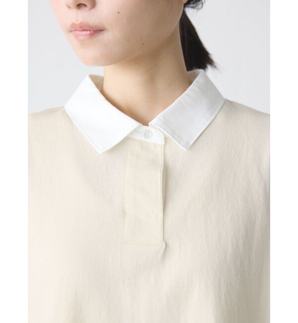 MidiUmi「MidiUmi ワイドポロシャツプルオーバー」|Tシャツ・カットソー|