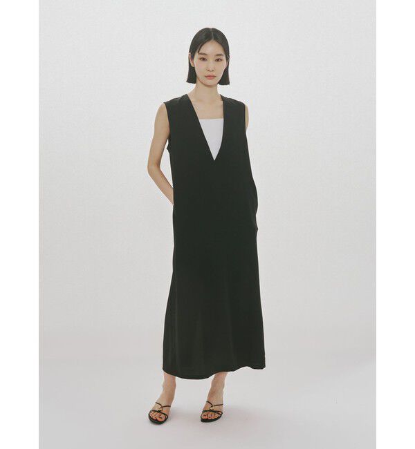 MIDIUMISOLID「MIDIUMISOLID for Ladies 2WAYスキッパーワンピース」|ワンピース|ブラック
