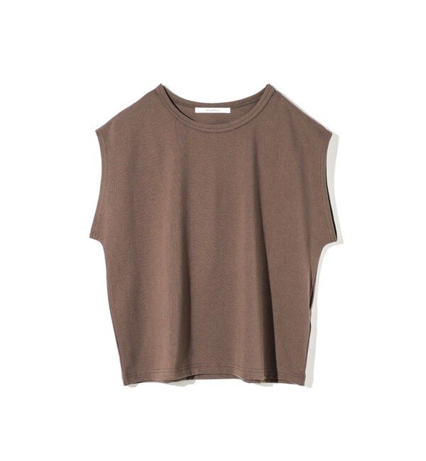 MIDIUMISOLID「MIDIUMISOLID for Ladies フレンチスリーブプルオーバー」|Tシャツ・カットソー|ブラウン