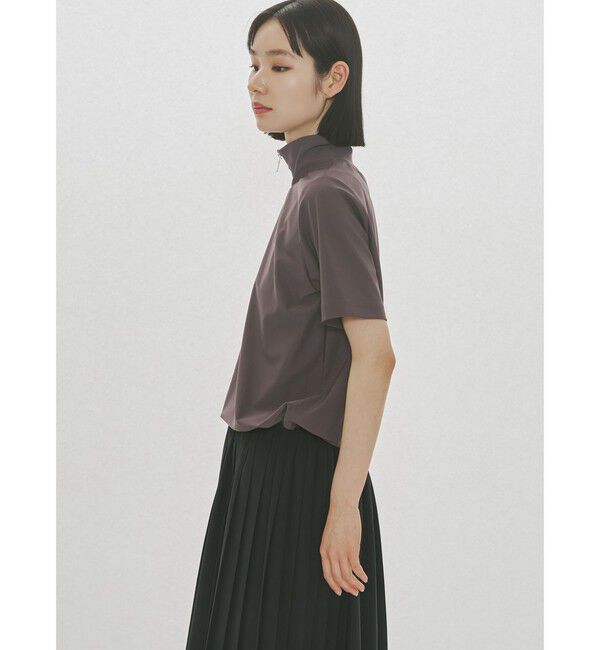 MIDIUMISOLID「MIDIUMISOLID for Ladies エッセンシャルジップネックトップス」|Tシャツ・カットソー|