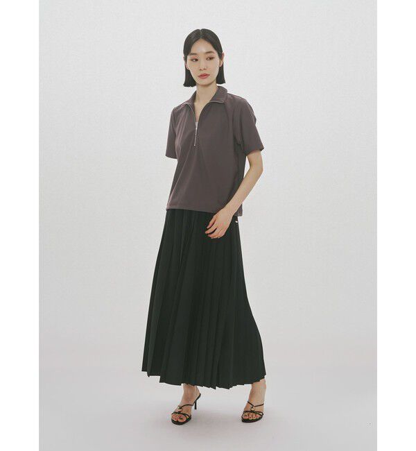 MIDIUMISOLID「MIDIUMISOLID for Ladies エッセンシャルジップネックトップス」|Tシャツ・カットソー|