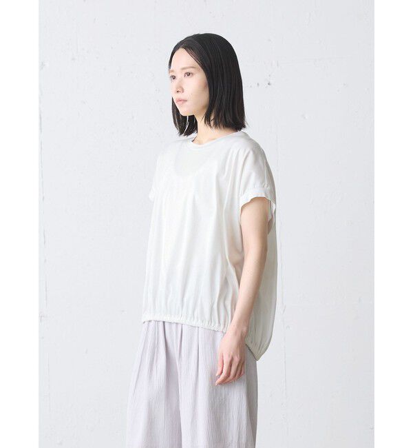 MidiUmi「MidiUmi ヘムギャザーノースリーブ」|Tシャツ・カットソー|