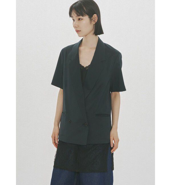 MIDIUMISOLID「MIDIUMISOLID for Ladies ハーフスリーブジャケット」|テーラードジャケット|