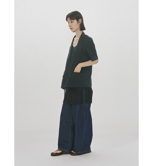 MIDIUMISOLID「MIDIUMISOLID for Ladies ハーフスリーブジャケット」|テーラードジャケット|