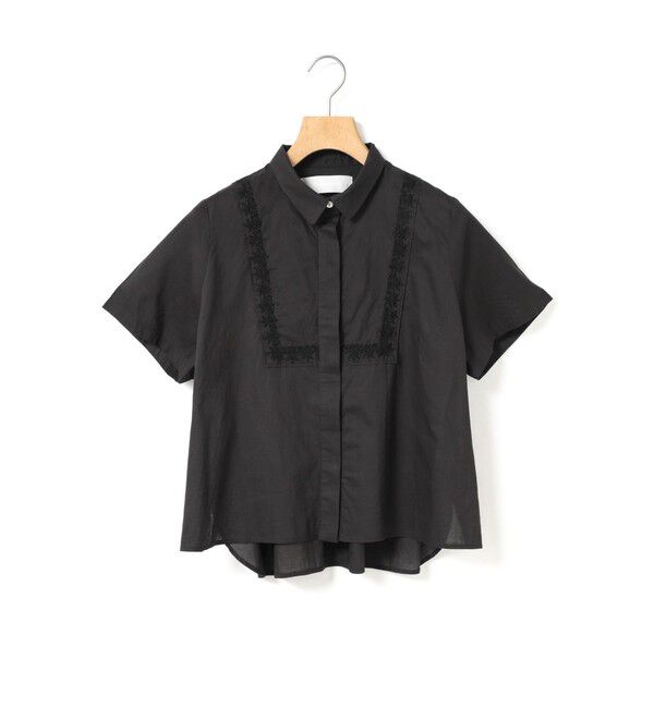 MARMARMAR「MARMARMAR ハンドステッチショートシャツ」|シャツ・ブラウス|ブラック