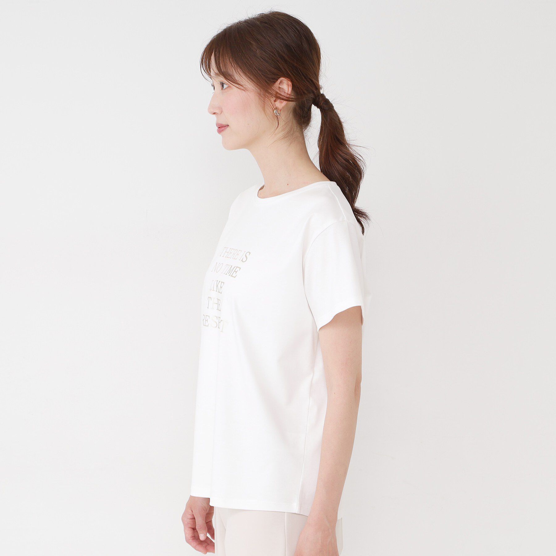 COUP DE CHANCE「【手洗い可／接触冷感/抗菌防臭/消臭/UVカット】半袖ロゴTシャツ」|Tシャツ・カットソー|