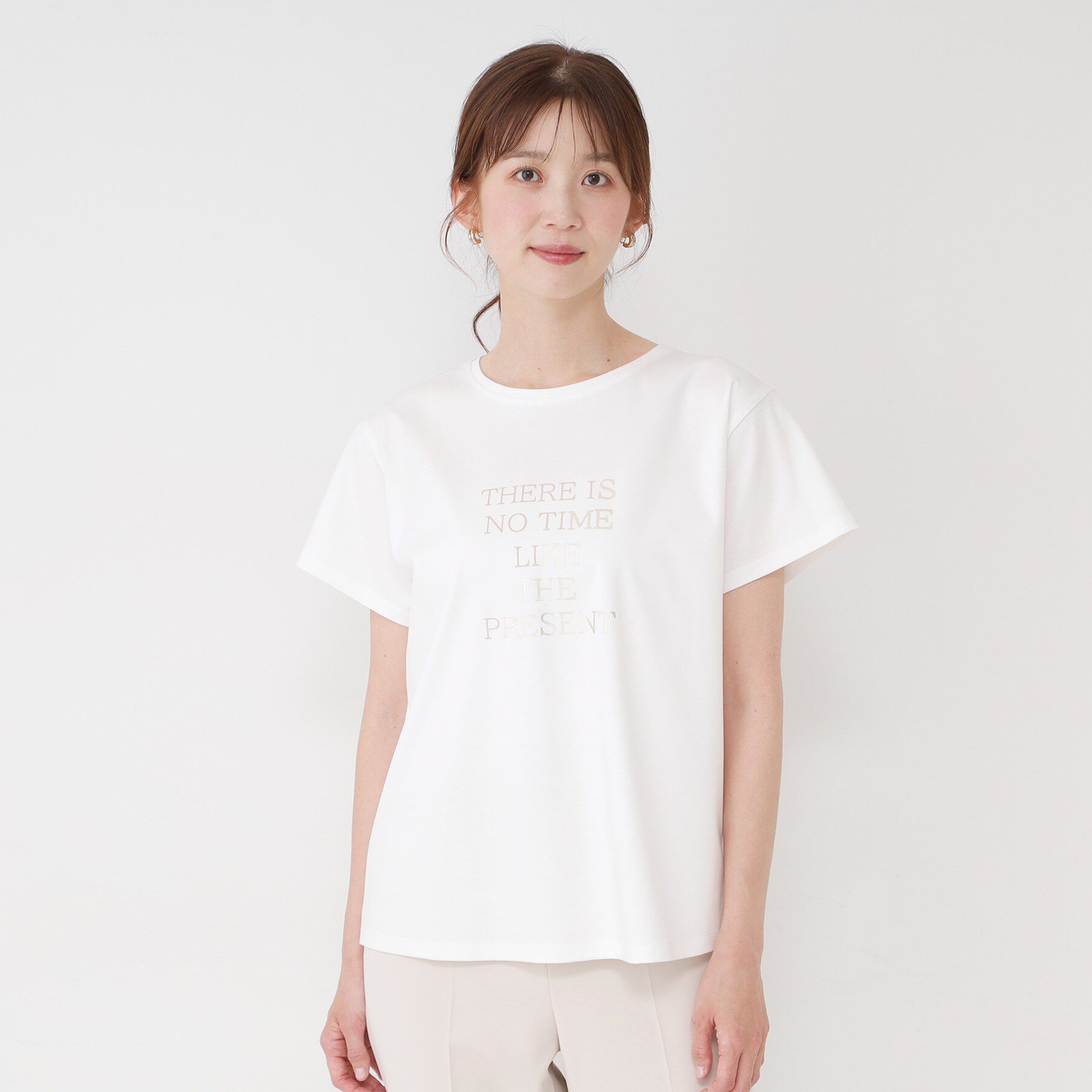 COUP DE CHANCE「【手洗い可／接触冷感/抗菌防臭/消臭/UVカット】半袖ロゴTシャツ」|Tシャツ・カットソー|