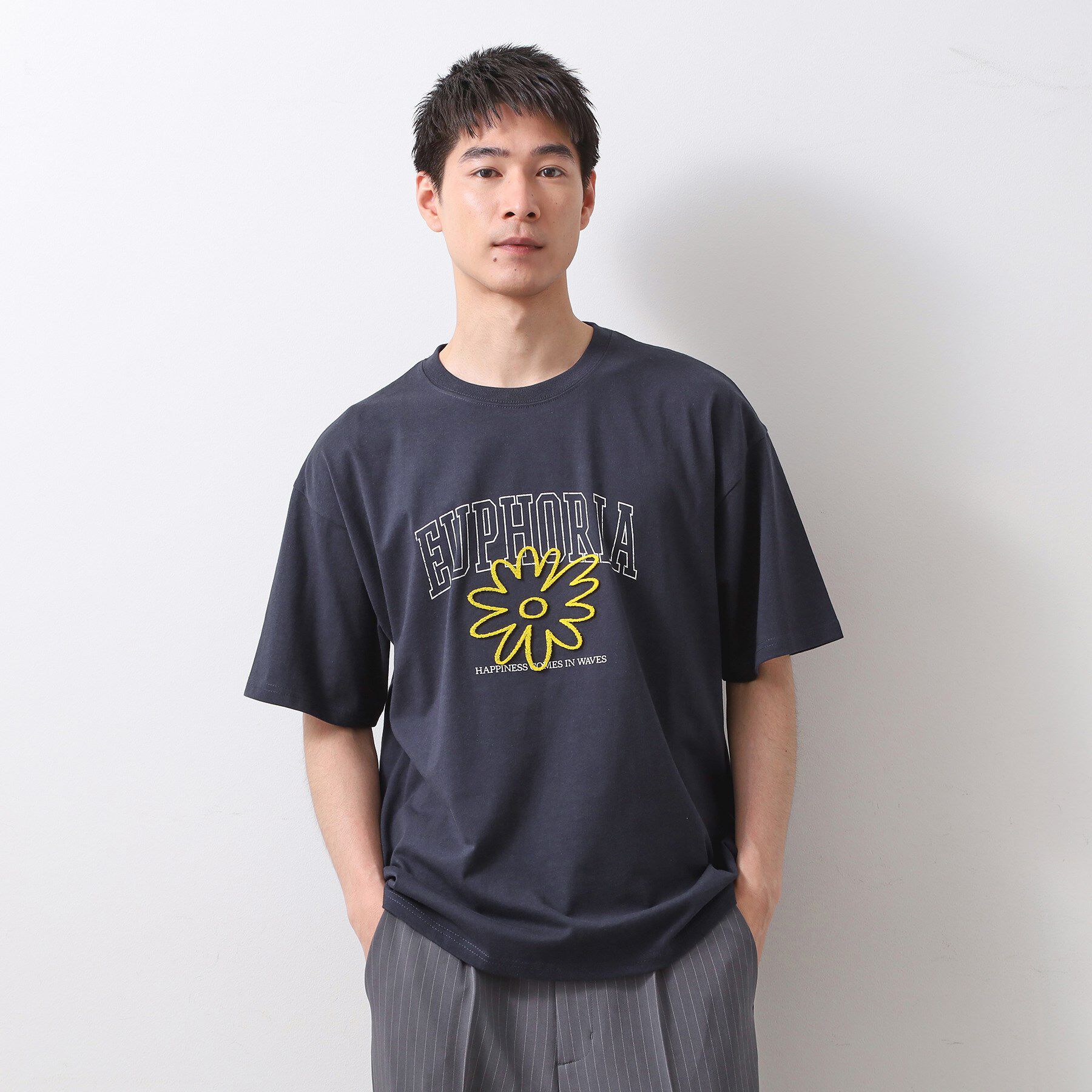 THE SHOP TK「刺繍ロゴ半袖Ｔシャツ　洗濯機OK/ユニセックス」|Tシャツ・カットソー|