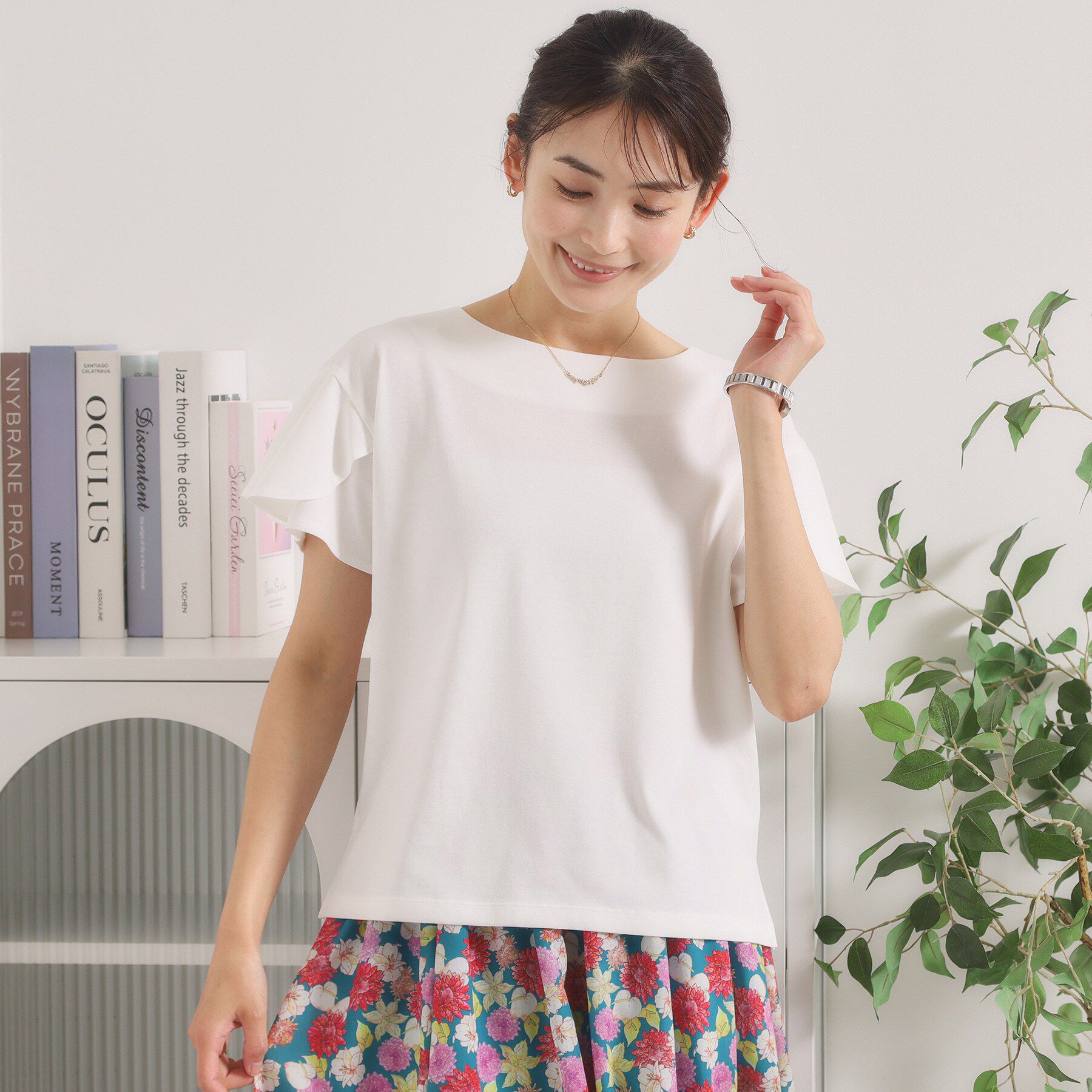 ITS&rsquo;DEMO「【冷感／遮熱】バックフリルTシャツ」|Tシャツ・カットソー|