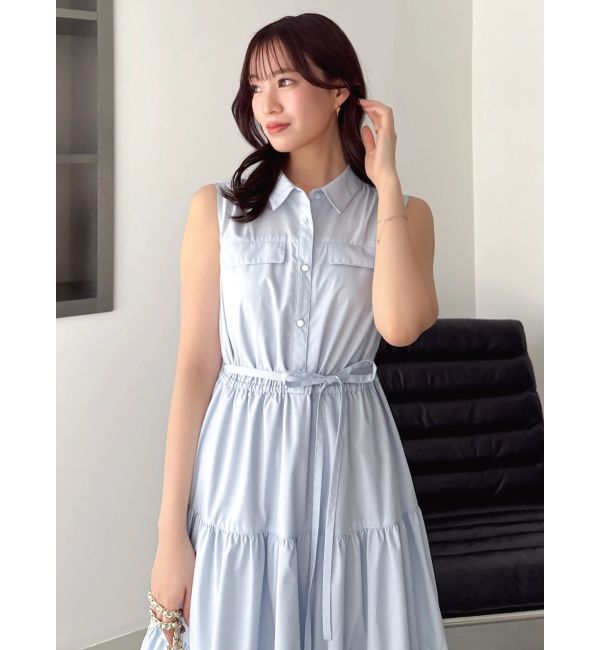 dazzlin「【WEB限定】コットンボリュームワンピース」|ワンピース|ブルー