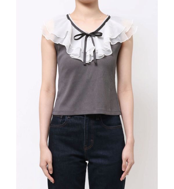 dazzlin「【WEB限定】ティアードカラーコンビトップス」|Tシャツ・カットソー|