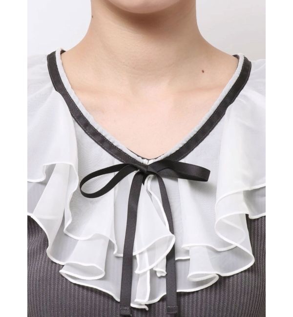 dazzlin「【WEB限定】ティアードカラーコンビトップス」|Tシャツ・カットソー|