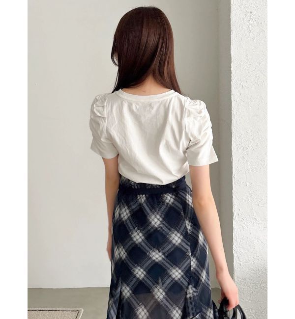 dazzlin「【WEB限定】リボンストーンプチTシャツ」|Tシャツ・カットソー|