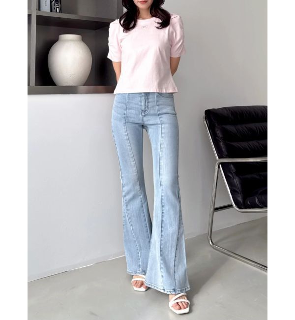 dazzlin「【WEB限定】リボンストーンプチTシャツ」|Tシャツ・カットソー|