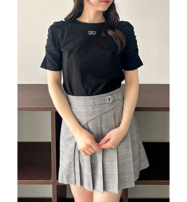 dazzlin「【WEB限定】リボンストーンプチTシャツ」|Tシャツ・カットソー|ブラック