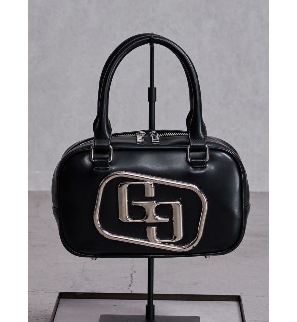 GYDA「GGメタルBAG」|ハンドバッグ|ブラック