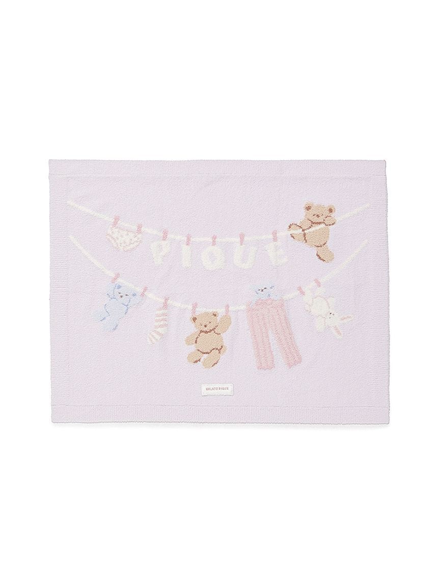 GELATO PIQUE KIDS & BABY「【ラッピング済み】【BABY】ウォッシングアニマルラトル&ジャガードブランケットSET」|その他ベビー用品|