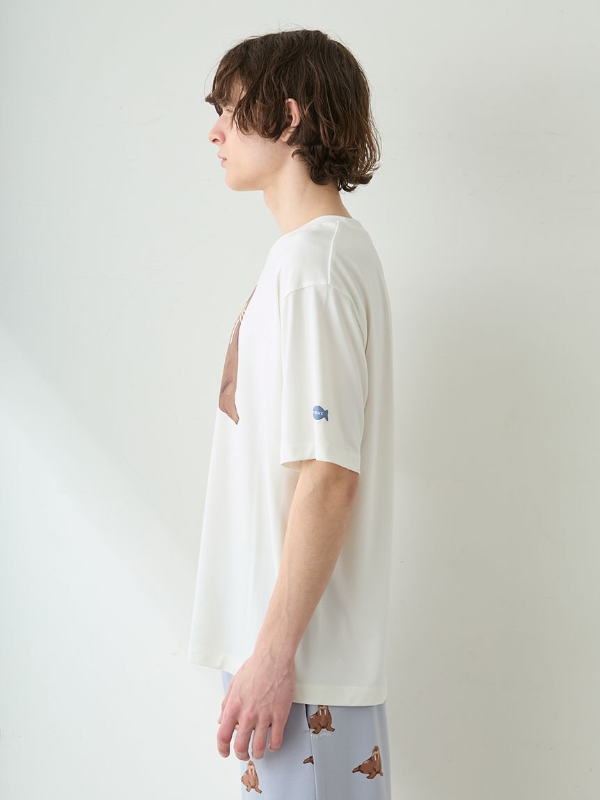 GELATO PIQUE HOMME「【HOMME】【接触冷感】シーアニマル柄ワンポイントTシャツ」|ルームウェア|
