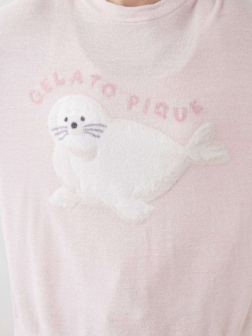 gelato pique「【接触冷感】スムーズィーliteシーアニマルジャガードプルオーバー」|ルームウェア|