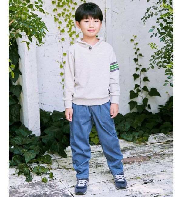 ikka kids「コンチョボタンショール襟トレーナー（120~160cm）」|Tシャツ・カットソー|
