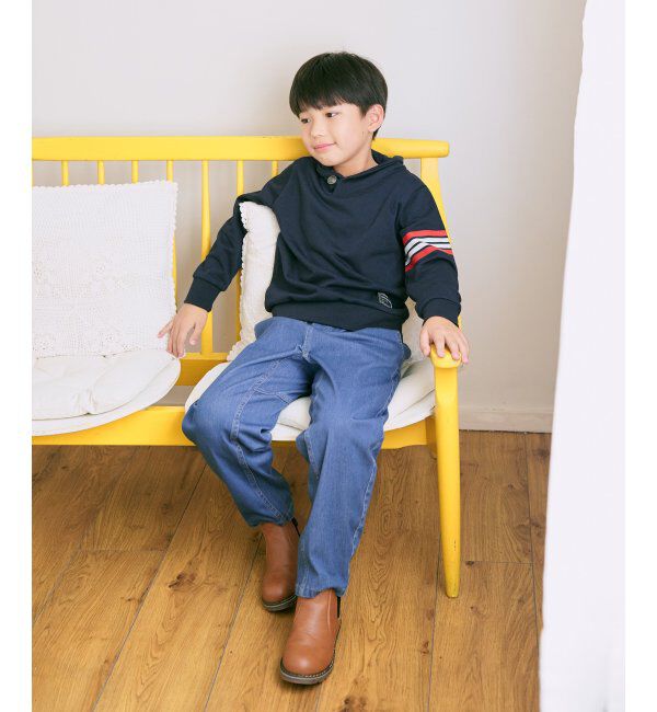 ikka kids「コンチョボタンショール襟トレーナー（120~160cm）」|Tシャツ・カットソー|