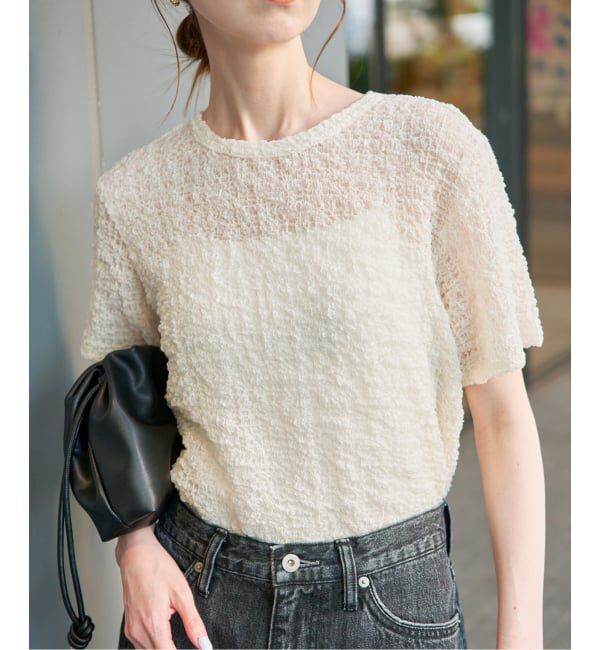 SLOBE IENA「シャーリングシアーTEE」|Tシャツ・カットソー|