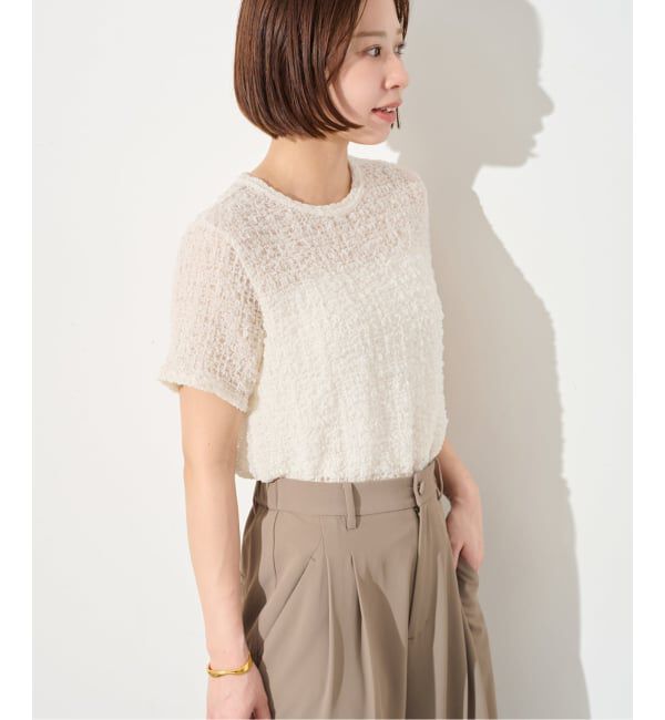 SLOBE IENA「シャーリングシアーTEE」|Tシャツ・カットソー|