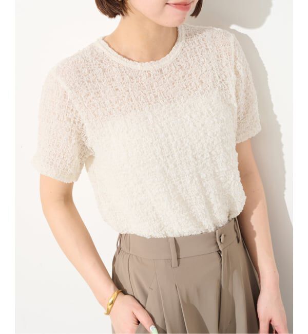 SLOBE IENA「シャーリングシアーTEE」|Tシャツ・カットソー|
