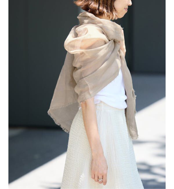 IENA「《予約》NIMNIMDUAI/ニムニムデュアイ 別注 PREMIUM LINEN GAUZE STOLE ストール」|ストール|