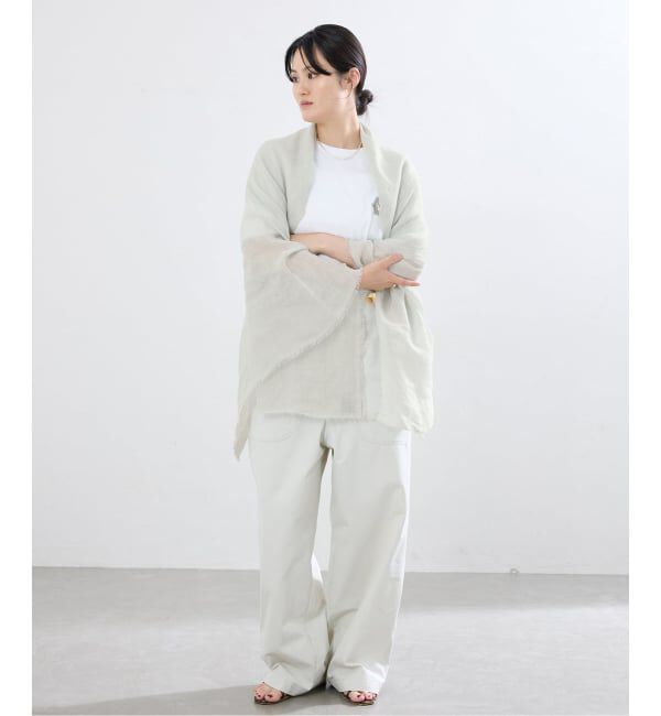 IENA「《予約》NIMNIMDUAI/ニムニムデュアイ 別注 PREMIUM LINEN GAUZE STOLE ストール」|ストール|