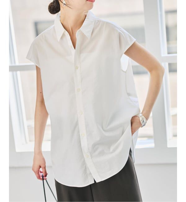 Spick and Span「《予約》バックギャザーフレンチスリーブシャツ」|シャツ・ブラウス|