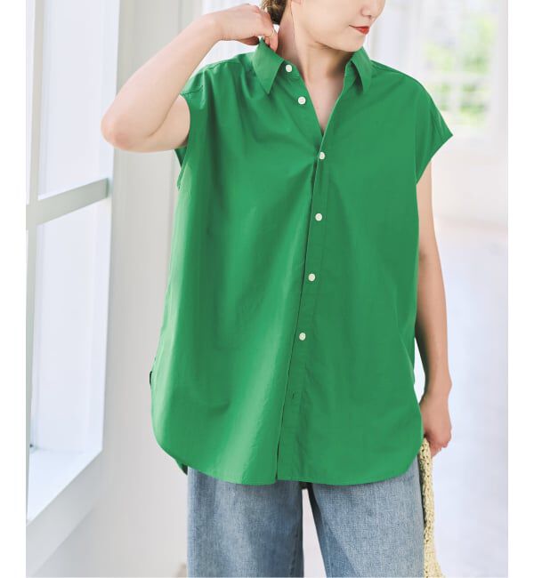 Spick and Span「《予約》バックギャザーフレンチスリーブシャツ」|シャツ・ブラウス|