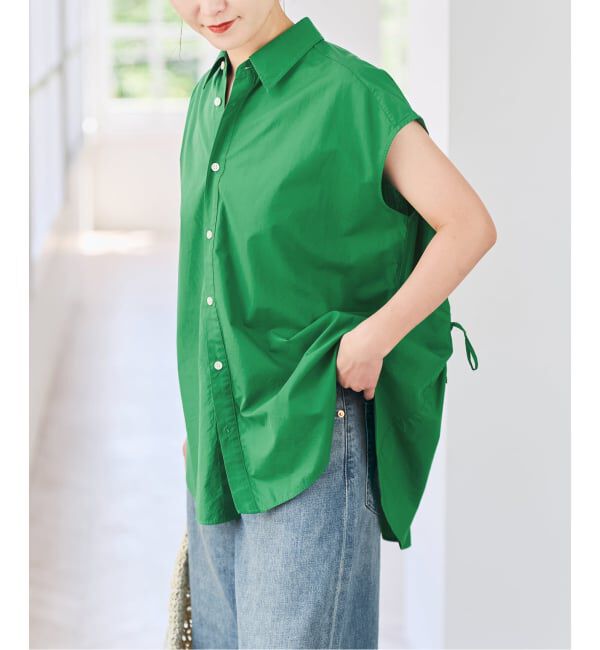 Spick and Span「《予約》バックギャザーフレンチスリーブシャツ」|シャツ・ブラウス|