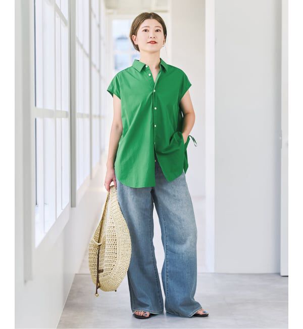 Spick and Span「《予約》バックギャザーフレンチスリーブシャツ」|シャツ・ブラウス|