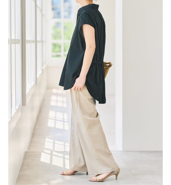 Spick and Span「《予約》バックギャザーフレンチスリーブシャツ」|シャツ・ブラウス|