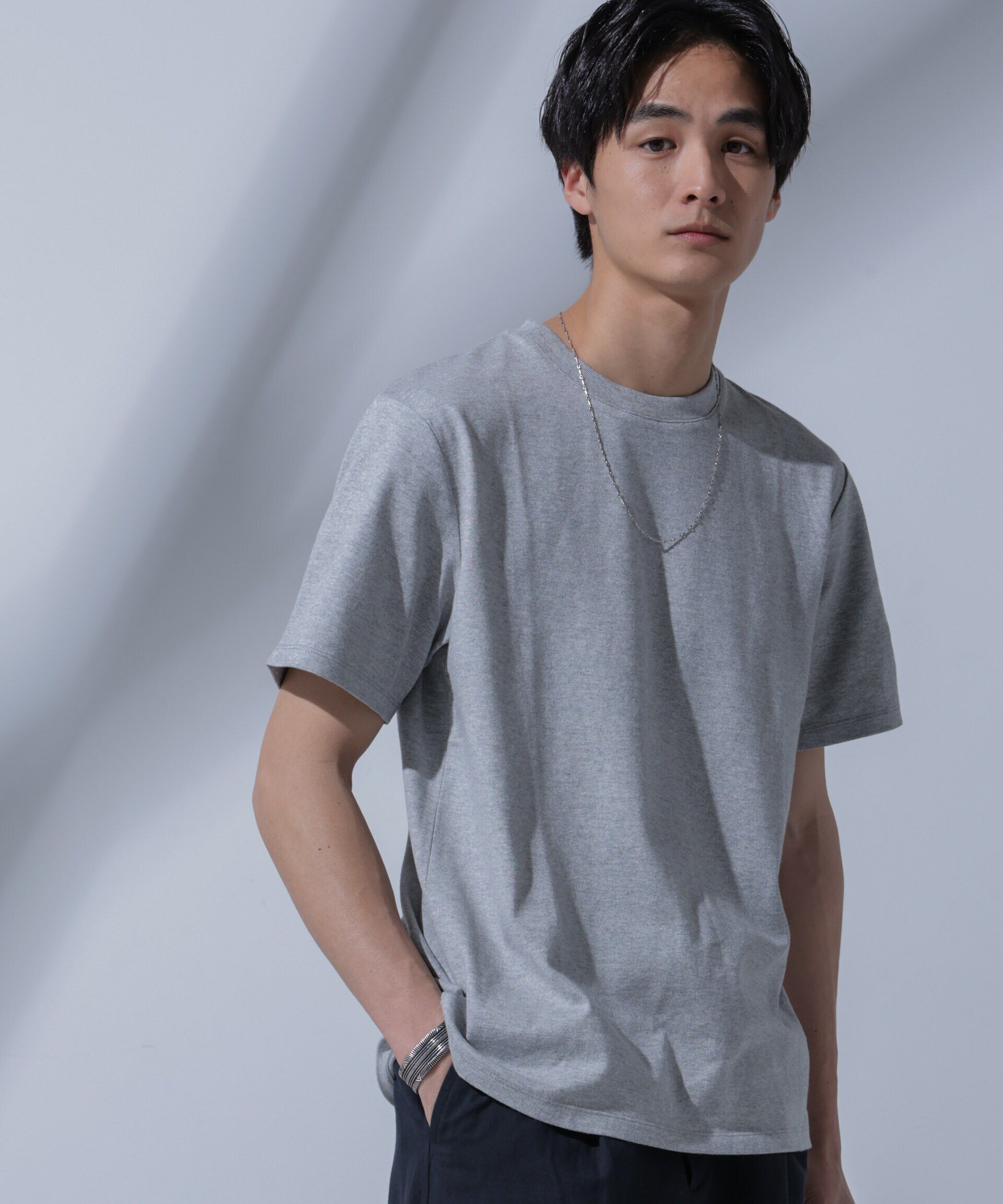 nano･universe「Anti Soaked(R)汗染み防止 クルーネックTシャツ」|Tシャツ・カットソー|