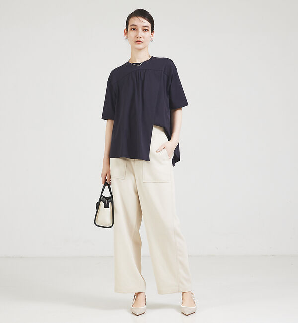 qualite「アシメフロントカットソー」|Tシャツ・カットソー|