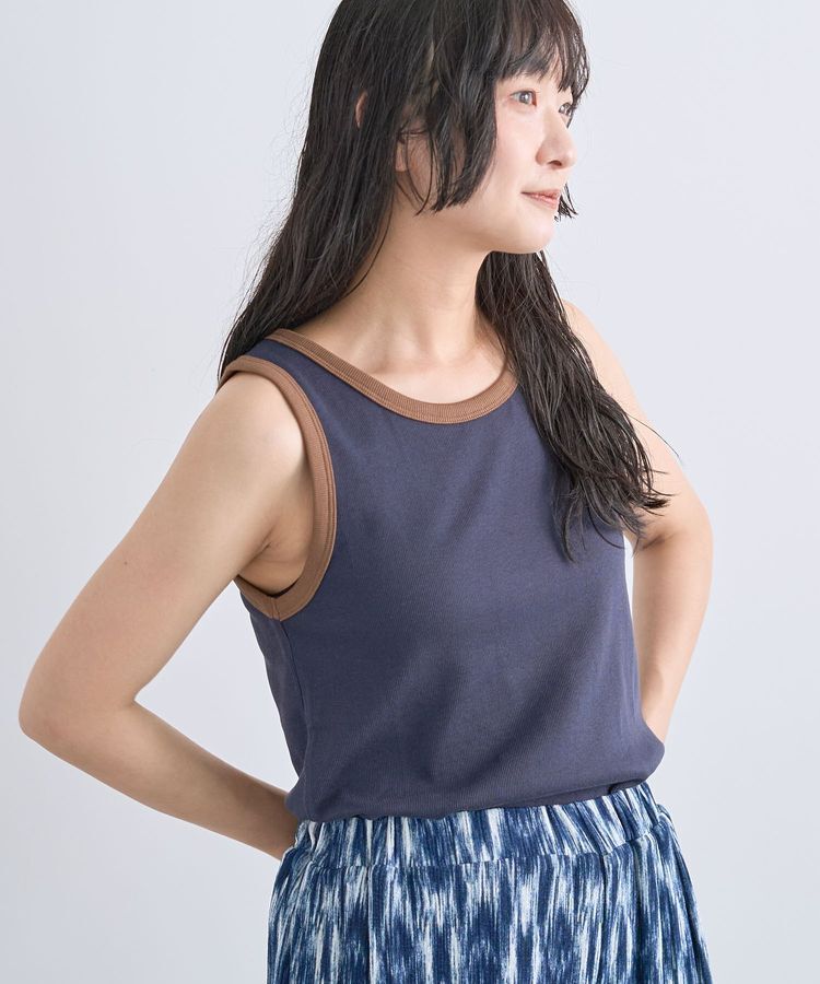 Green Parks「【適ON】配色タンクトップ」|キャミソール|Navy