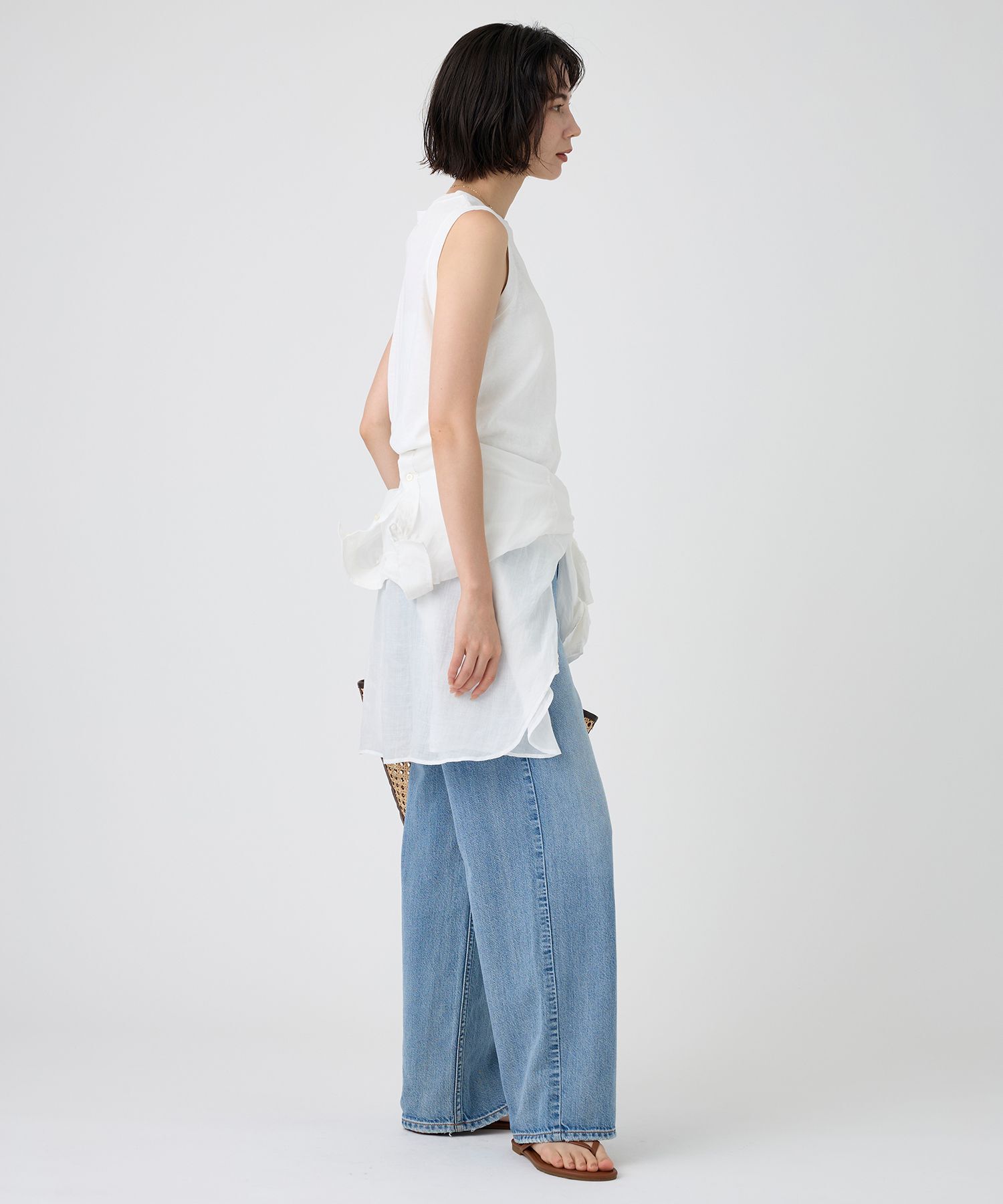 BABYLONE「コットンリネンノースリプルオーバー」|Tシャツ・カットソー|