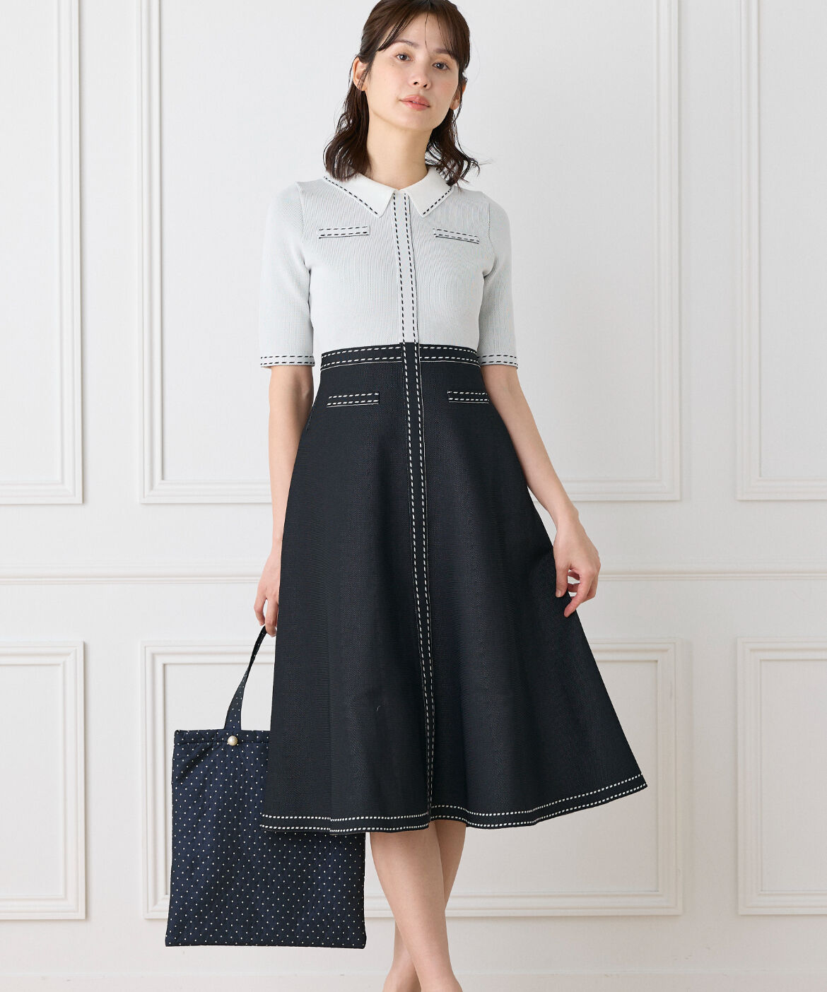 Maglie le cassetto「ラメドットジャガードトートバッグ」|その他|