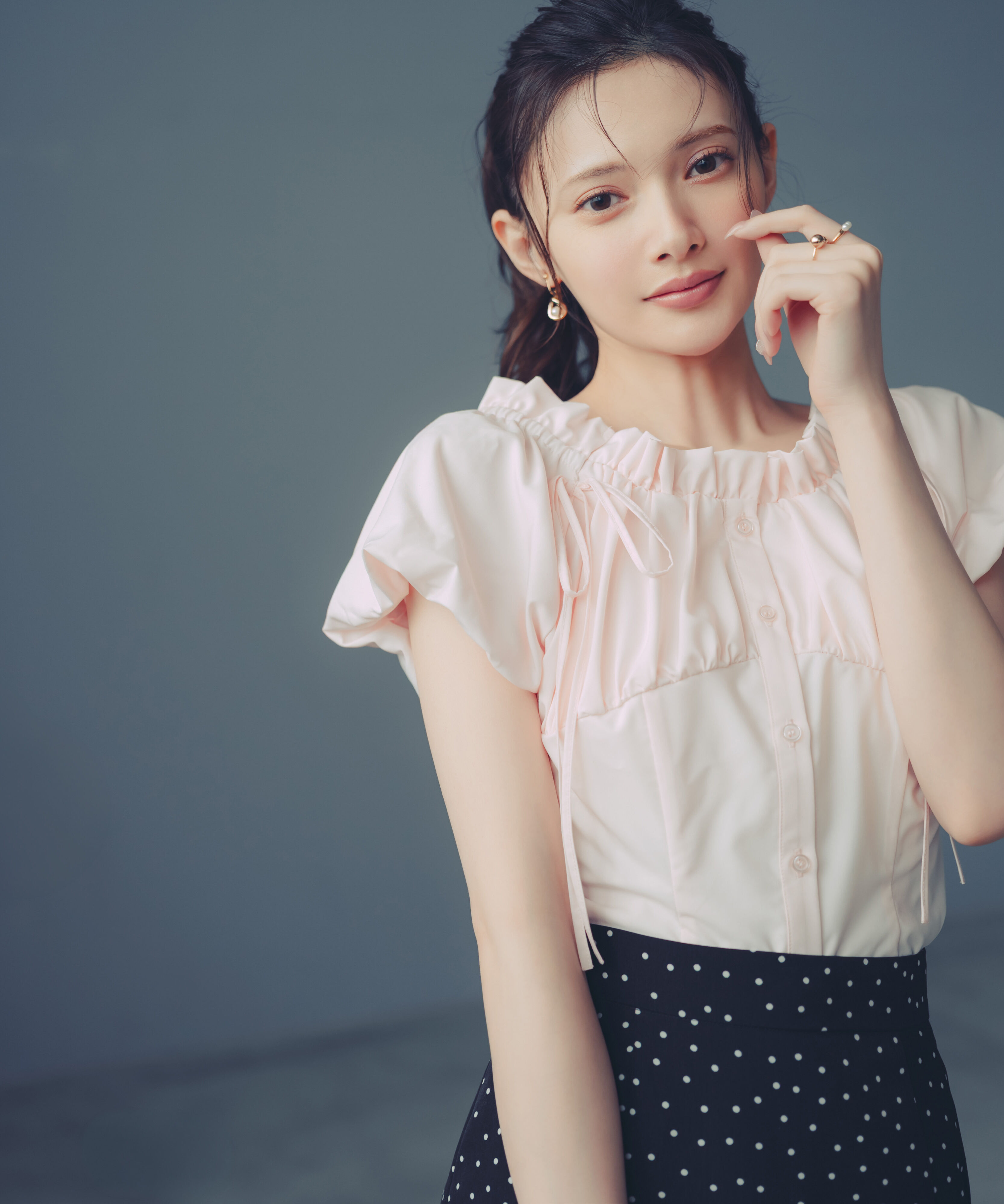 PROPORTION BODY DRESSING「＜青島心さんコラボ＞コラボオフショルリボンブラウス」|シャツ・ブラウス|ピンク