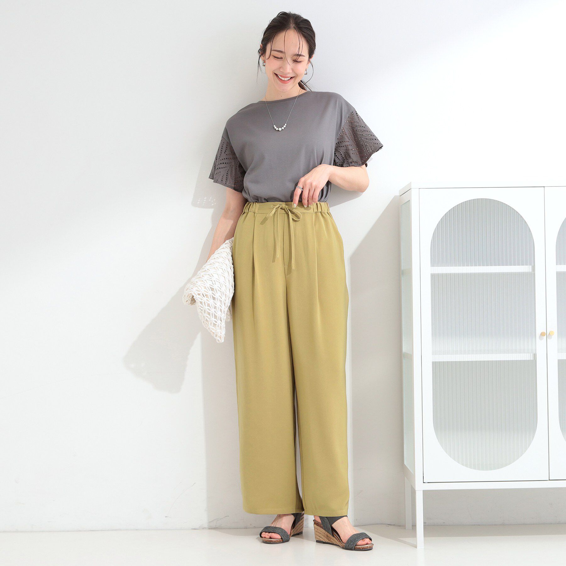 SHOO･LA･RUE「とろみイージーワイドパンツ」|その他|