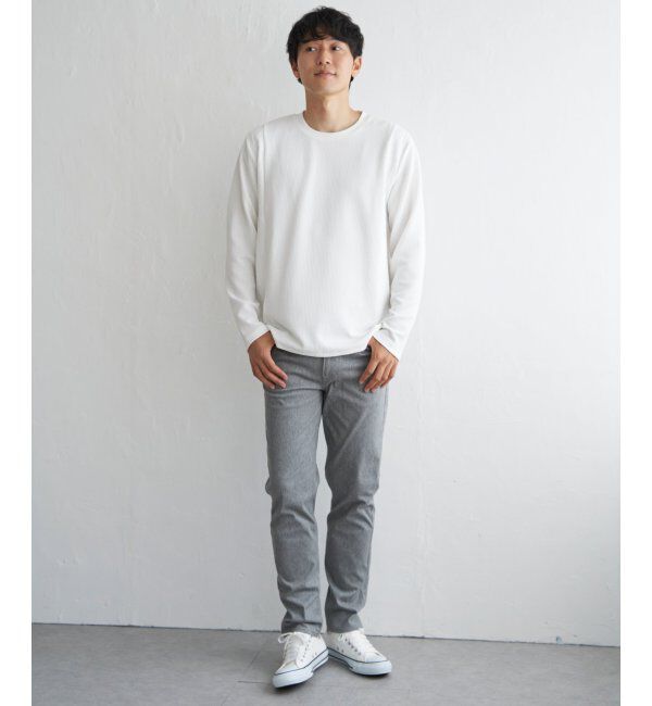 ikka「フクレジャカード切り替えロンTシャツ」|Tシャツ・カットソー|