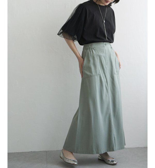 VENCE share style「綿麻ベイカーAラインスカート」|スカート|