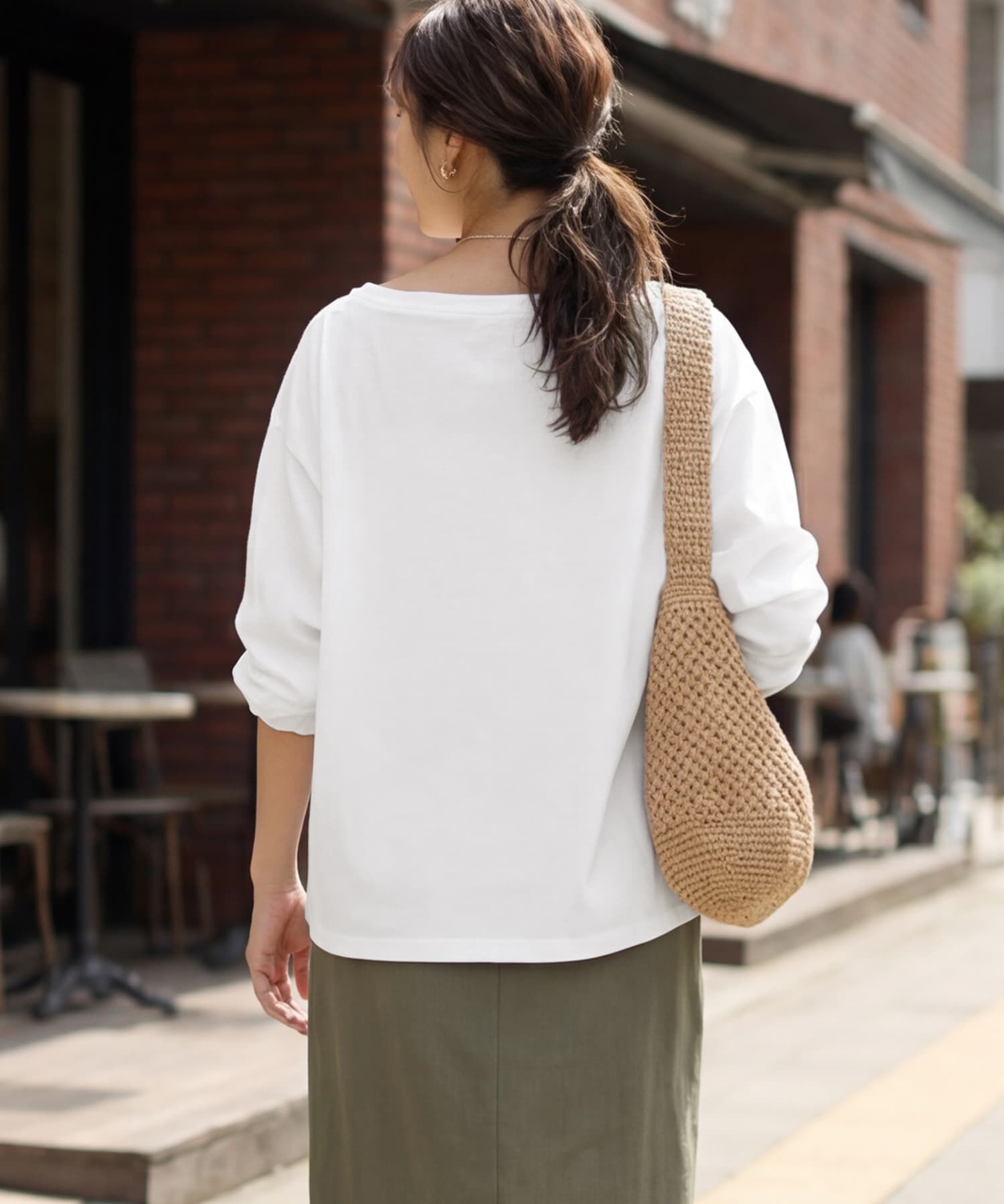STYLE DELI「綿100ボートオフショルトップス」|Tシャツ・カットソー|