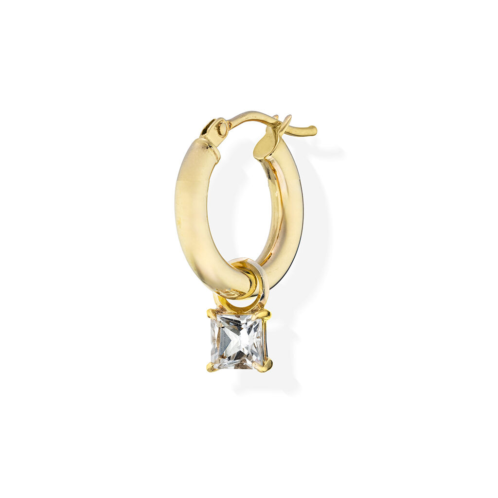 STAR JEWELRY「HOOP EARRING CHARM SQUARE」|ネックレス|